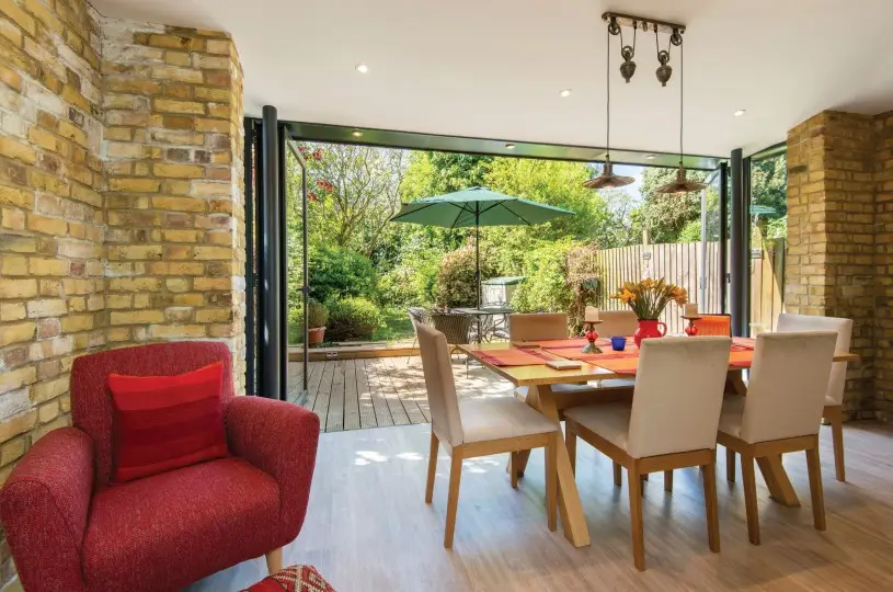 dining table and garden